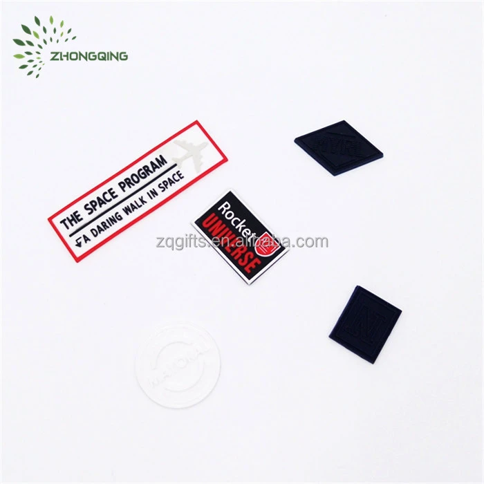 Custom bulk cheap PVC patches for schoolbag luggage cases with sewing lines