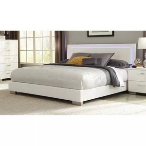 Custom high quality bedroom furniture elegant European LED bed