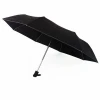 Custom Logo Ladies Sun Protection Black Compact Automatic Open Close 3 Folding Umbrella