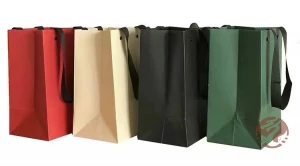 custom logo printing recycle kraft paper shopping bag with paper handle