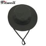 Custom wide fold brim cap mens bucket hat with string and sun visor hats