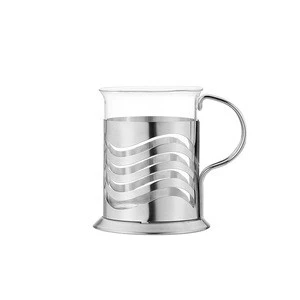 Customize Logo Portable 304 Stainless Steel  Water Drinking Glass Cup
