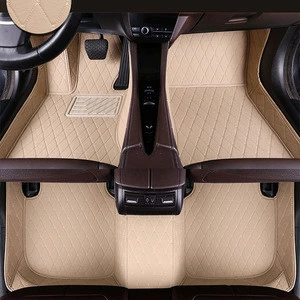 Customized 3D 5D Three-dimensional Cutting Car Mat Full Wrapped High Quality Faux Leather Car Floor Mat