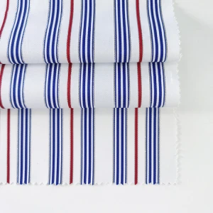 Customized 95%Polyester 5%Cotton Stripe Yarn Dyed Fabric,Dress Shirt Fabric