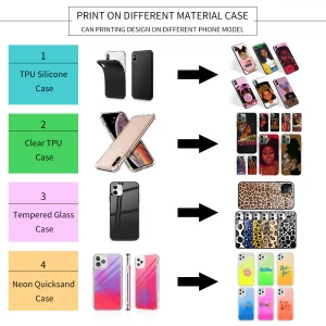 Customized Design Professional UV Printing Service Phone Case for iPhone X XR 7 8 11 Different Materials Mobile Cover