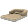 Customized Durable Single or Double Inflatable Flocking Air Bed with Backrest
