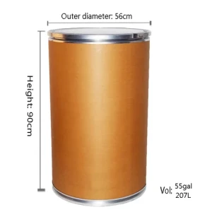 Customized logo, 207L,55 gallon Brown packaging fiber barrel