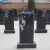 Import Customized Natural Stone Black Granite with best quality Monument TombStone from China