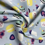 Customized Nylon Taslon Paper Print 228t 75D*160d Fabric Cartoon Polyamide PA Taslan Fabric