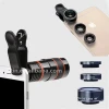 customized Oem 8X Phone zoom telephoto Lens 4 In 1 Cellphone Camera Protector lenses