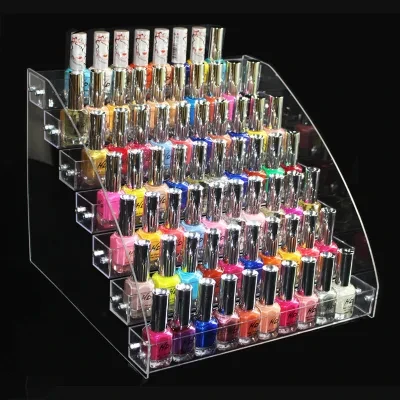 Customized Shop Sign Oils Nail Polish Rack Acrylic Lipstick Holder Display Rack