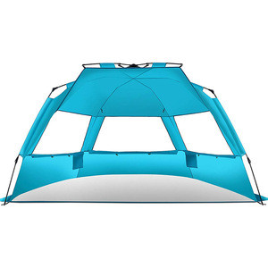 Customized Sun Shelter Easy To Setup Beach Tent With Sand Anchor for Kids &amp; Family