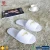 Import Customized White Embroidery Anti-slip Coral Fleece Open Toe Slipper Hotel Guest Spa Disposable Shoe from China