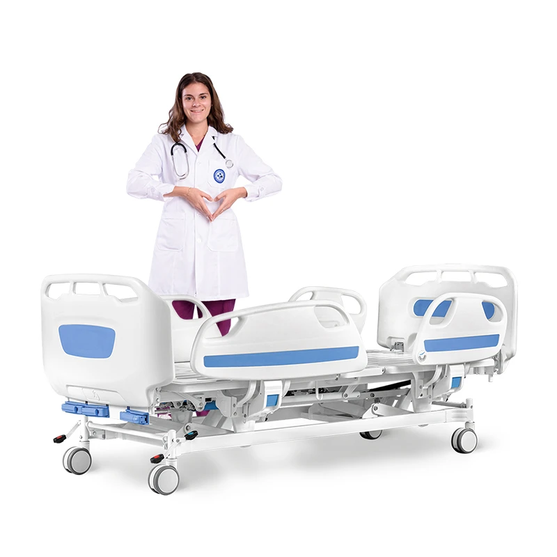D3d 3 Canks Multifunction Adjustable Foldable Stainless Steel Medical Rehabilitation ICU Manual Hospital Bed Manufacturers