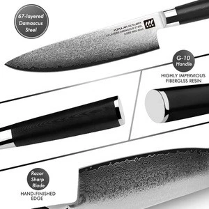 Damascus steel VG10 5-pc Japanese kitchen knife set