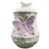 Decorative butterfly  cookie jar  ceramic cookie box candy box