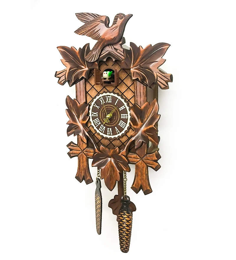Decorative wall clock, quartz cuckoo clock movement with bird comes out