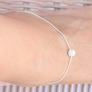 Delicate hot sell gold plated cheaper frosted ball chain anklet