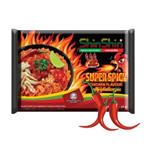 Delicious Spicy Shin Shin Super Spicy Chicken Flavour Dried Instant Rice Noodle