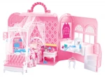 Deluxe doll plastic house toy for kids