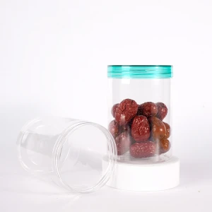 Dia 75mm 290ml-550ml Clear 2oz 4oz 8oz Pet Plastic Jar Pet Flower Storage Container
