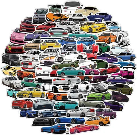 Buy Die Cut Vinyl Stickers Sports Car Racing Sticker Personalized Kids ...