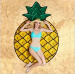 Digital printing irregular microfiber fruit printed customized beach towel