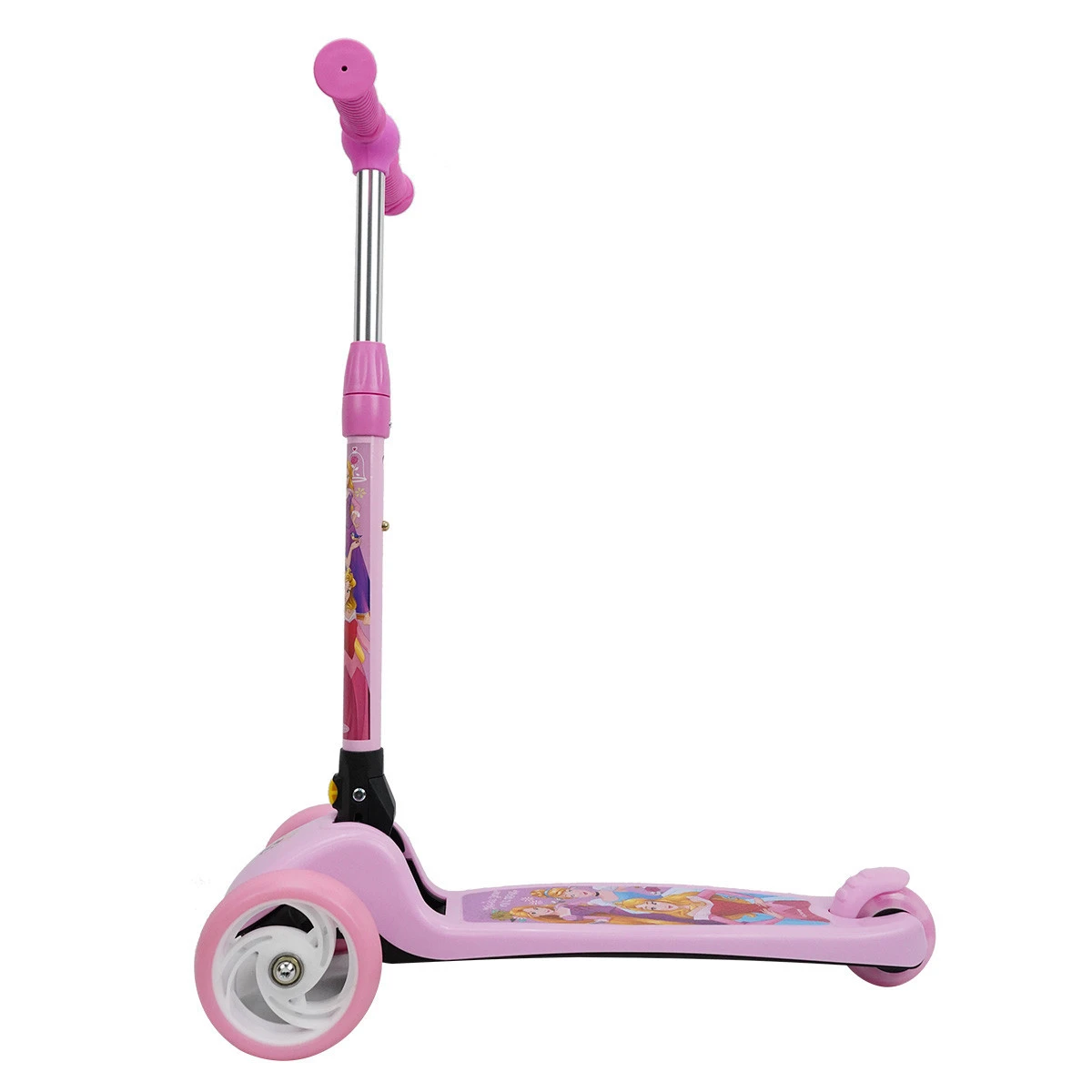 Disney Princess Ready to Ship Scooter Folding Adjustable Pink Color Foot Scooter With 3 Light Wheels For Kids
