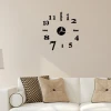 DIY 3D Acrylic Large Wall Clock Modern Design With Mirror Numbers Stickers Home Office Decorations Wall Clock reloj de pared