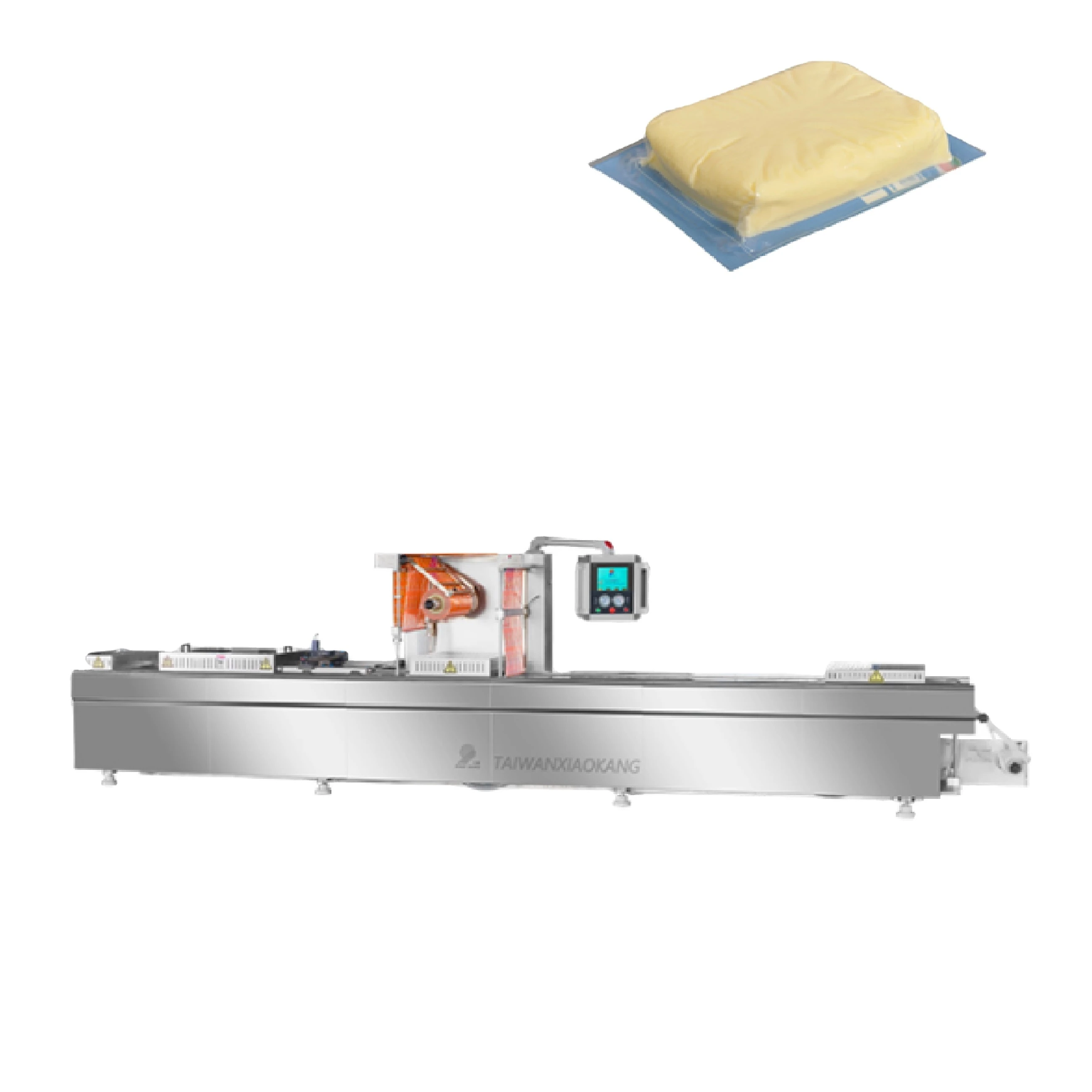 DLZ  high capacity factory outlet price cheese sausage packing automatic continuous plastic vacuum forming machines