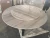Import Domino long narrow glass and travertine marble dining table top from China