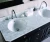 Import DOMO double sink carrare white marble top bathroom cabinet from China