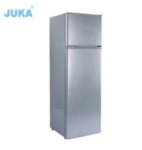 Double door bottom freezer 268liter 12v/24v dc solar refrigerator