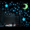 Dream sky blue light stars and moon combination 3D luminous stickers bedroom kindergarten bedroom dormitory decoration
