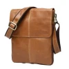 Drop shipping oem odm high quality leisure fashion vertical small leather messenger bag for men