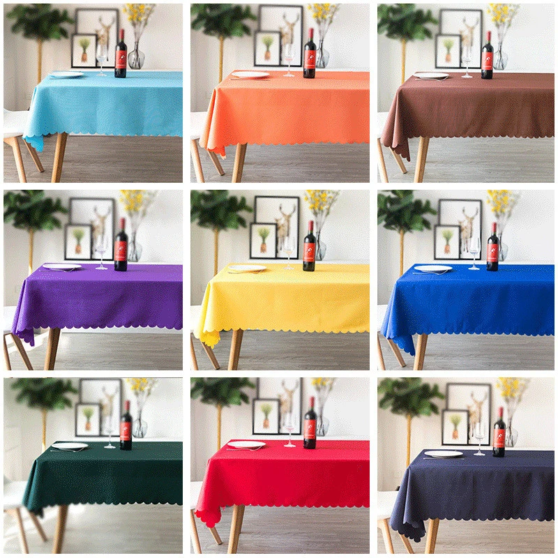 Durable plain round and retangel Tablecloth Hotel Table Cover