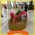 Import E-Creative indoor fiberglass long bench rest bench frp candy color round stool for shopping mall decoration from China