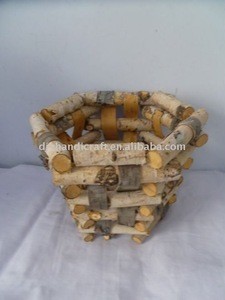 eco wood flower pot Christmas planter container