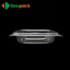 EH-08 PLA TRAY Food Grade Disposable Transparent Plastic Clamshell Blister Box For Salad And Fruit