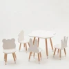 Environmental wooden bunny cloud bear crown children table and chair kids furniture for room decoration