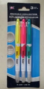 ERASABLE HIGHLIGHTERS 3PK