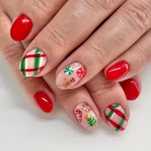 European and American hot sales press on nails Christmas series