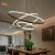Import European led acrylic round ring pendant lamp living room light from China