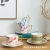 Import European Luxury Painted Gold Ceramic Cups& Saucers With Real gold depiction Arabic Cup Set with Saucer from China
