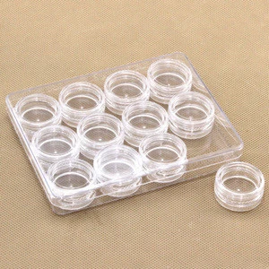 eye care wholesale plastic clear 3ml transparent container 12pcs contact lenses cases