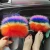 Import Factory direct sale raccoon fur slippers fur ball slippers black ladies fur slippers from China