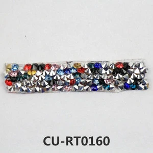 Factory direct sales custom color glass rhinestone  glass accessories for neck lace