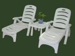 Factory Direct Selling Beach Chair Plastic Stackable Chaise Lounge
