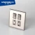 Import Factory direct selling of wall switch 2gang 2 socket silver  high quality  socket switch from China