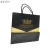 Import Factory Directly Gold Foil Logo Christmas Bottle Gift Packaging Black Paper Wine Bag Wine Gift Bags from China